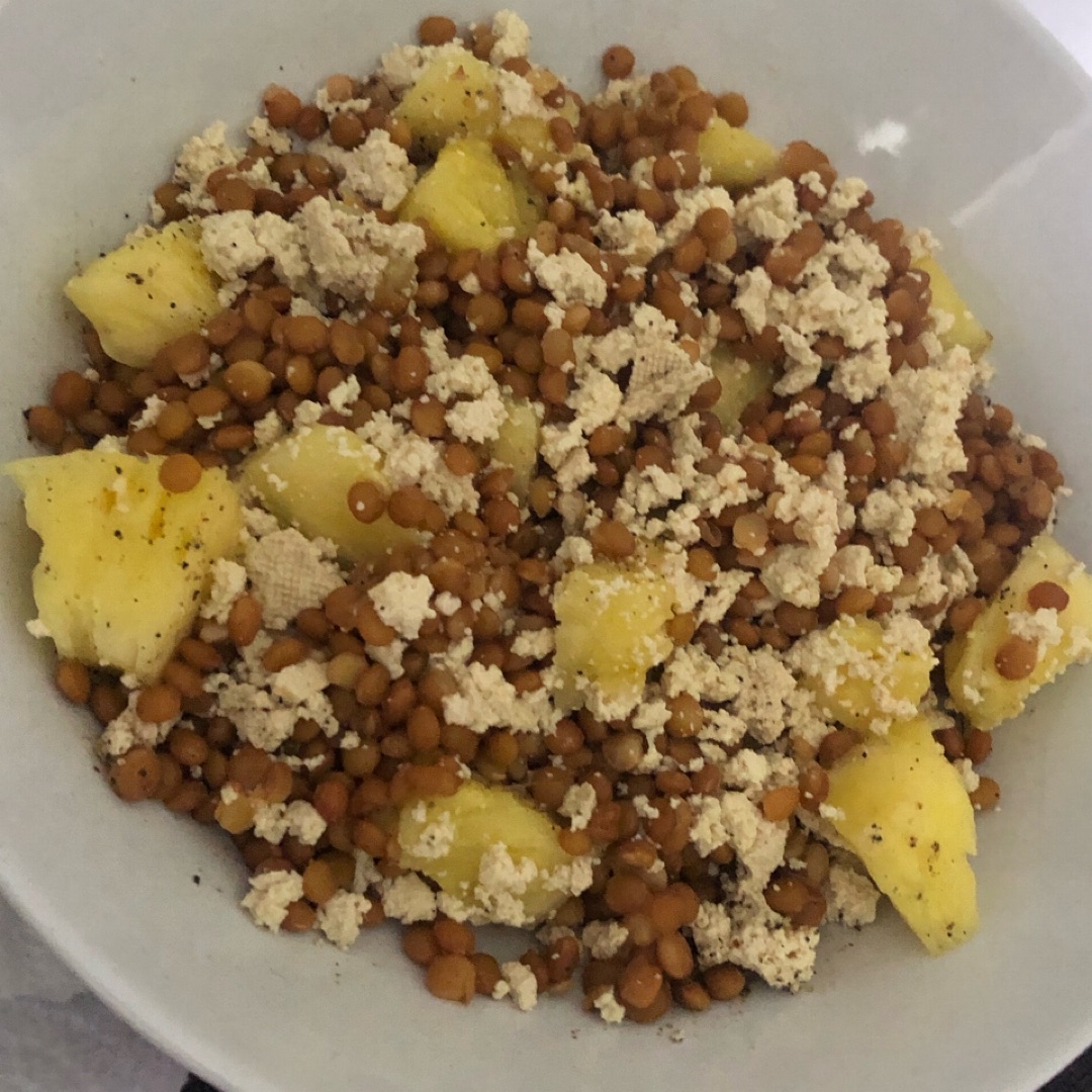 Lentejas con piña Lentejas con piña