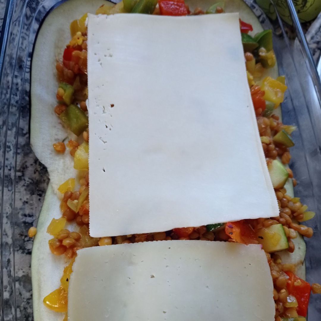 Lasaña de berenjena 🍆 con boloñesa de lentejas y 🧀 Paso 5 Lasaña de berenjena 🍆 con boloñesa de lentejas y 🧀 Paso 5