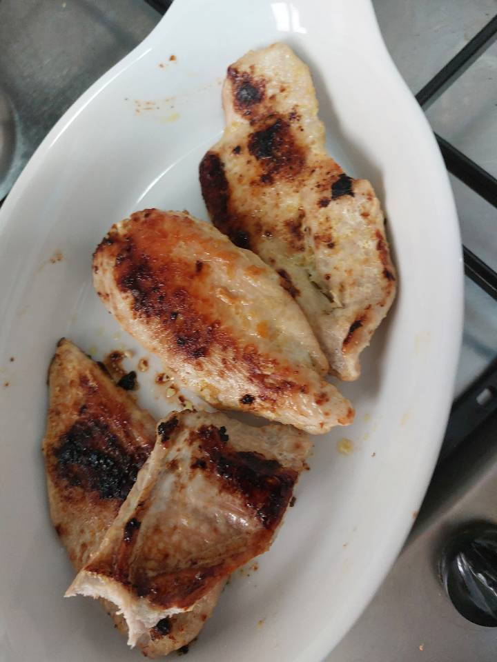 Pechuga,verduras y boniato al horno