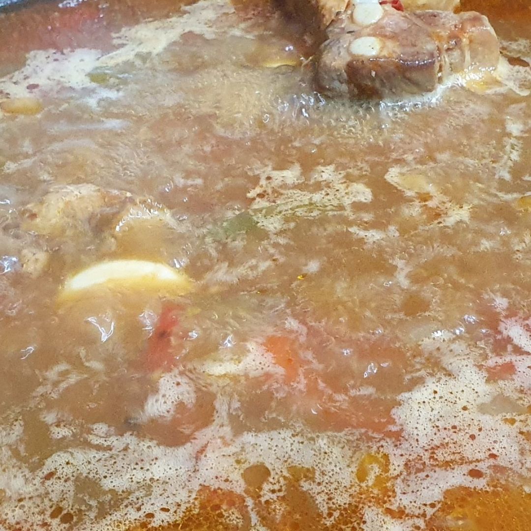 Fideos con verduras y costillas Paso 5