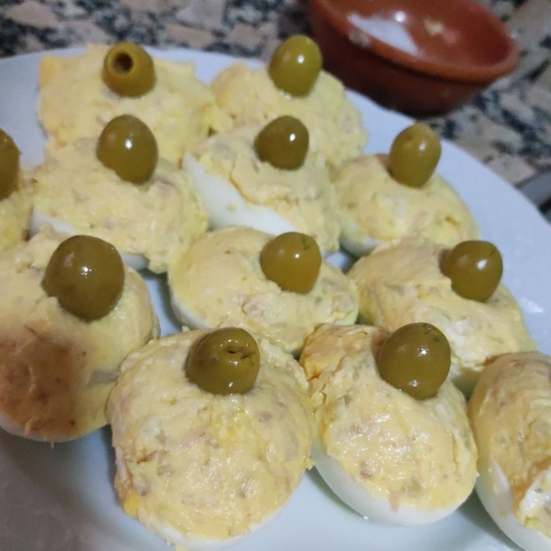 Huevos rellenos de coliflor Huevos rellenos de coliflor