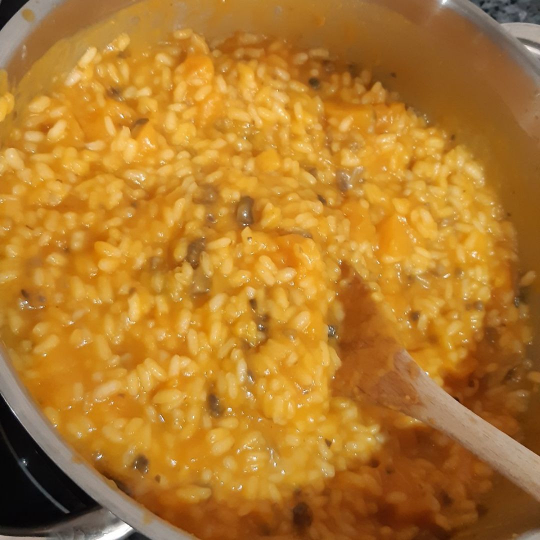 Risotto de calabaza y champis Risotto de calabaza y champis