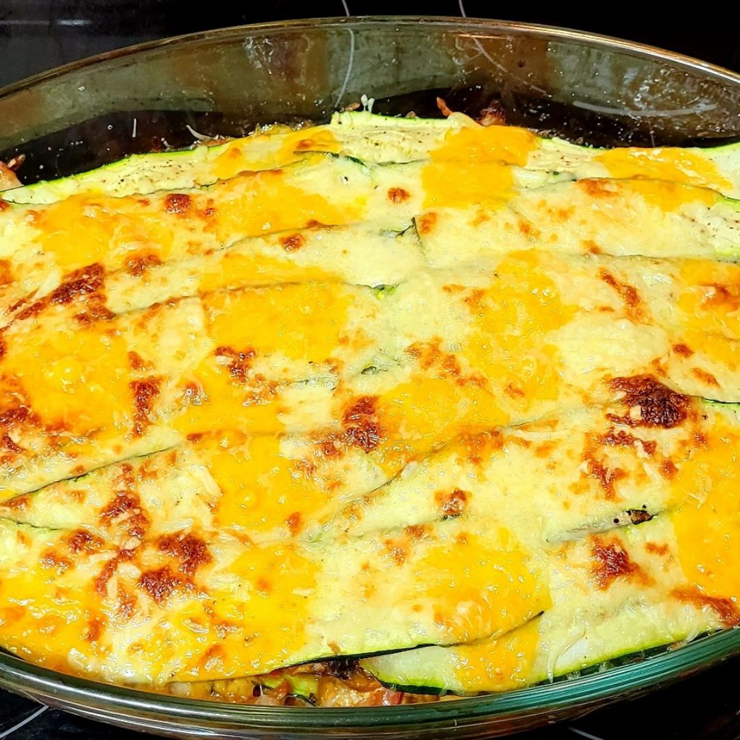 Lasaña de calabacin con verduras y pollo Lasaña de calabacin con verduras y pollo