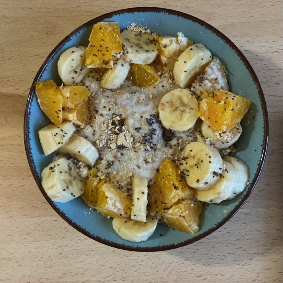 Porridge de mandarina y plátano 