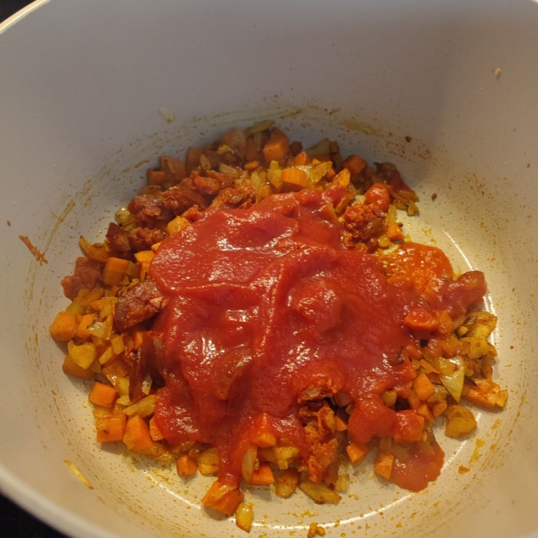 Lentejas con verduras y chorizo Paso 1 Lentejas con verduras y chorizo Paso 1