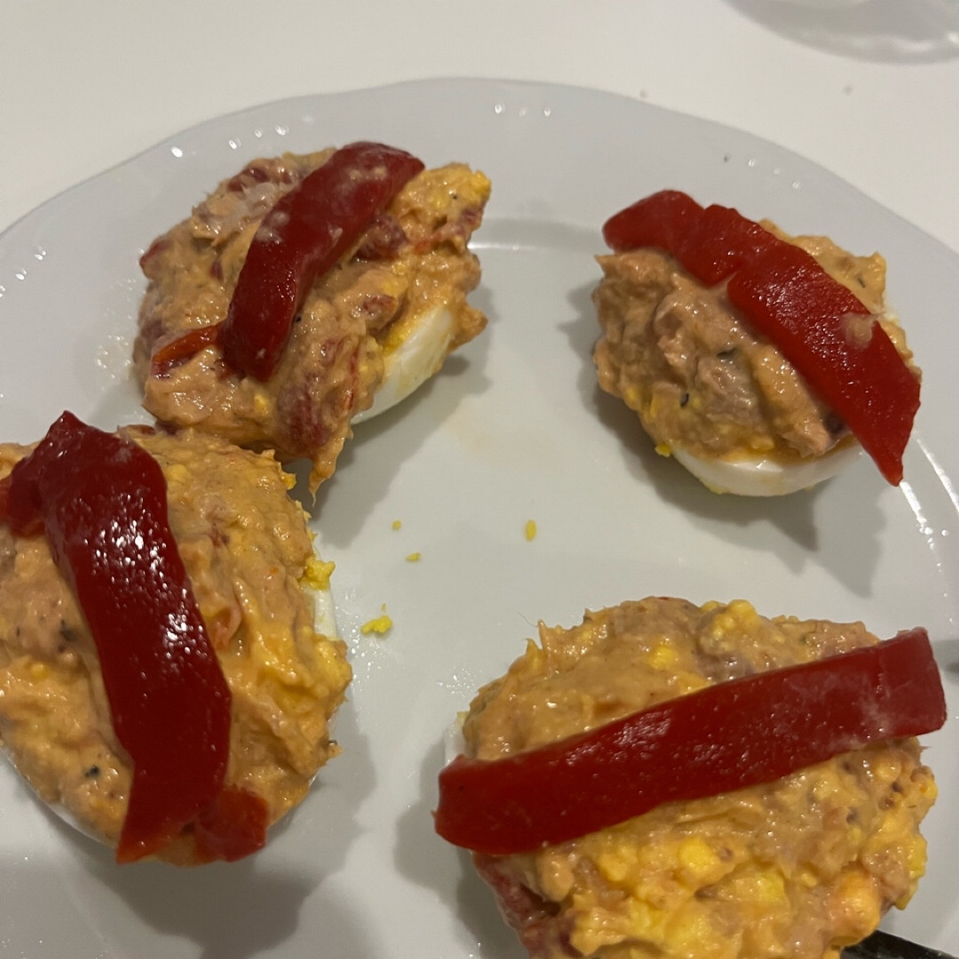 Huevos rellenos fit Huevos rellenos fit