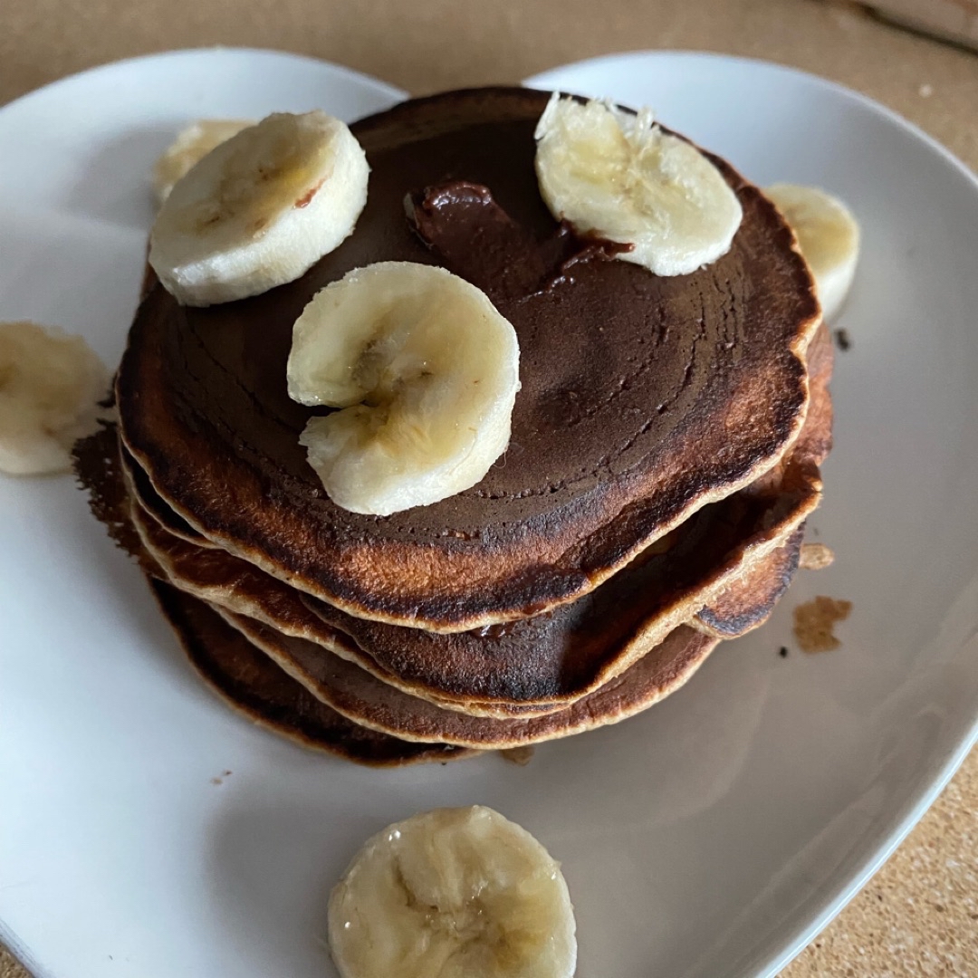 tortitas de plátano con crema de cacao realfooding tortitas de plátano con crema de cacao realfooding