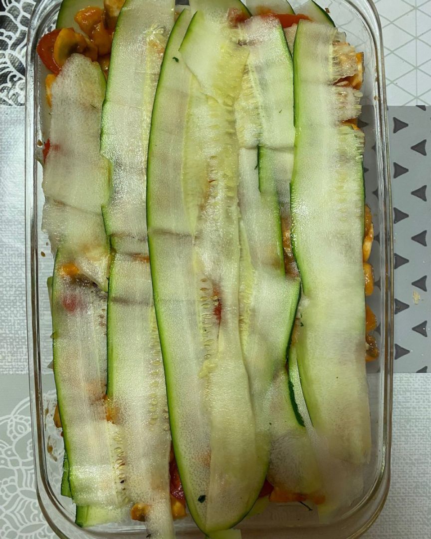 Lasaña vegetariana Paso 3 Lasaña vegetariana Paso 3