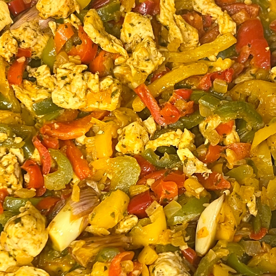 Pollo con pimientos Pollo con pimientos
