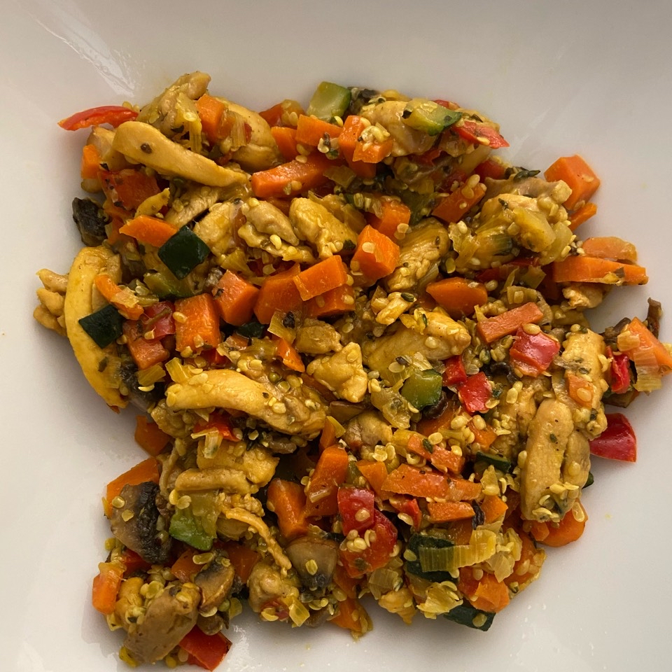 Wok de verduras y pollo Wok de verduras y pollo