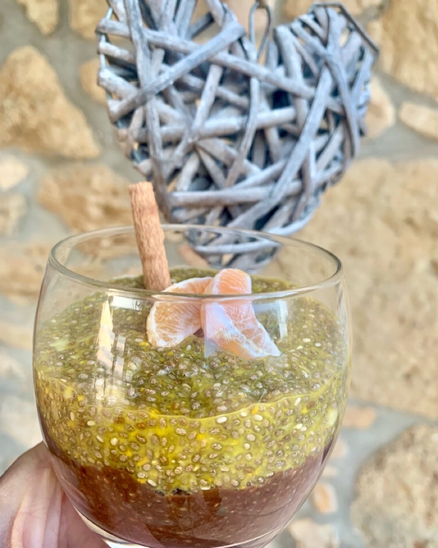 Mandarina cacao chía pudding 🍊🍫🙌🏻 Mandarina cacao chía pudding 🍊🍫🙌🏻
