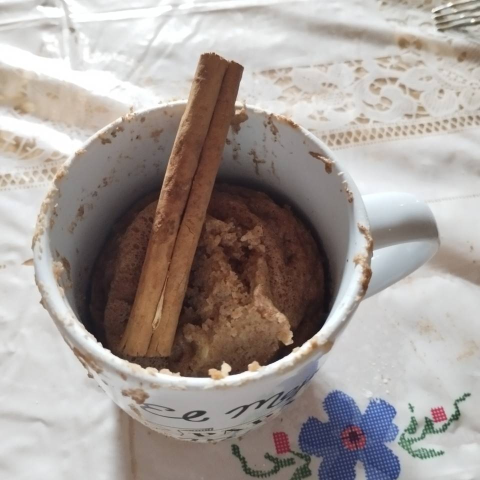 Mugcake banana y canela 