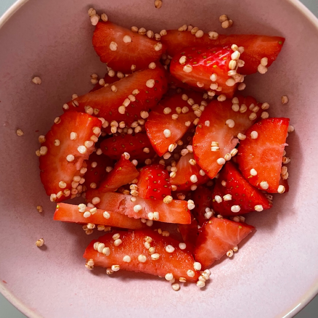Fresas con quinoa