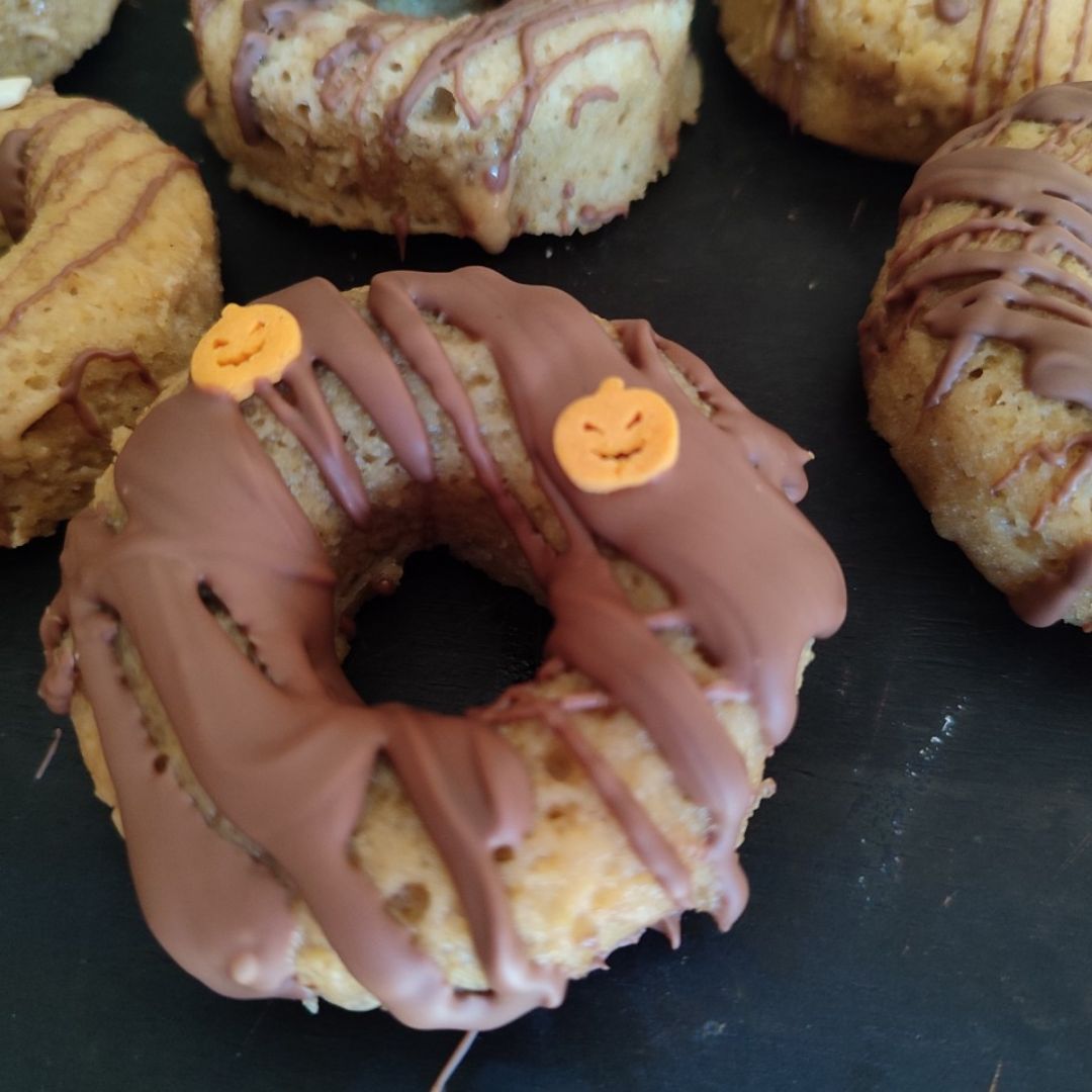 Donuts al micro rellenos de crema de avellanas. Paso 1 Donuts al micro rellenos de crema de avellanas. Paso 1