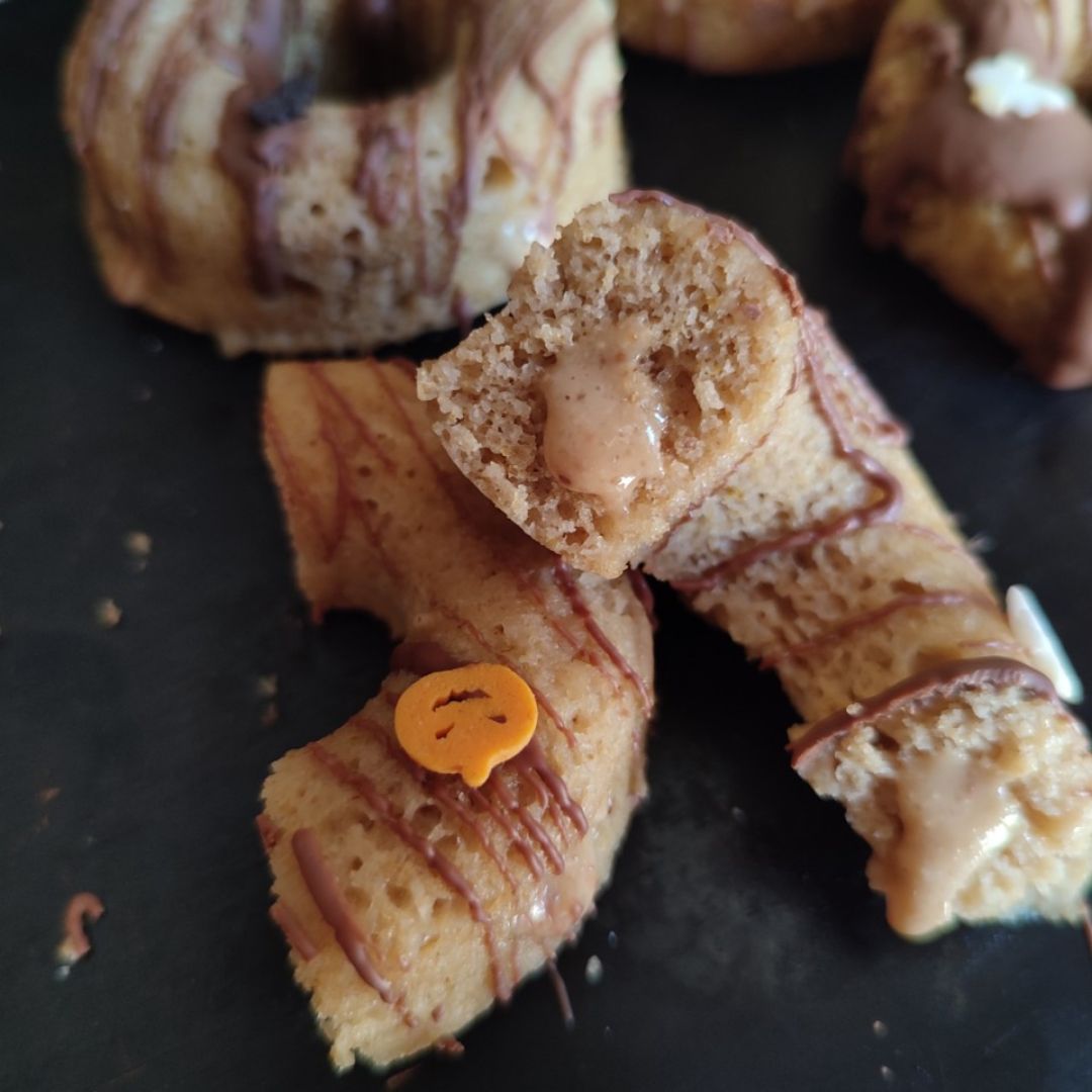 Donuts al micro rellenos de crema de avellanas. Paso 3 Donuts al micro rellenos de crema de avellanas. Paso 3