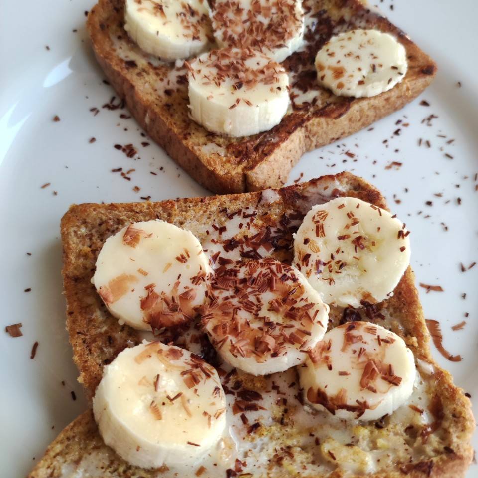 Tostadas francesas con plátano 