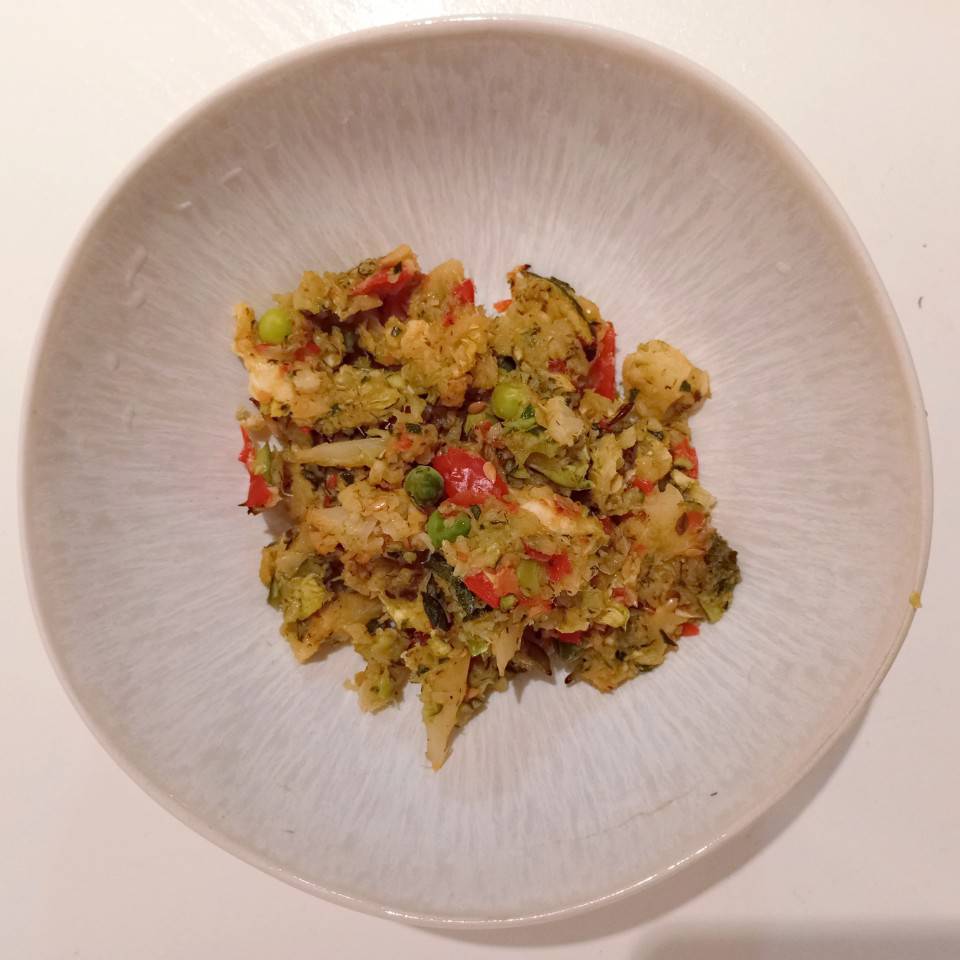 Verduras picadas al horno