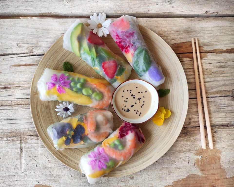 Rollitos arcoíris Rollitos arcoíris