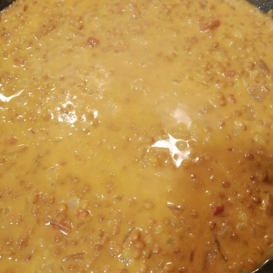 Lentejas exprés al Curry con arroz basmati Paso 4