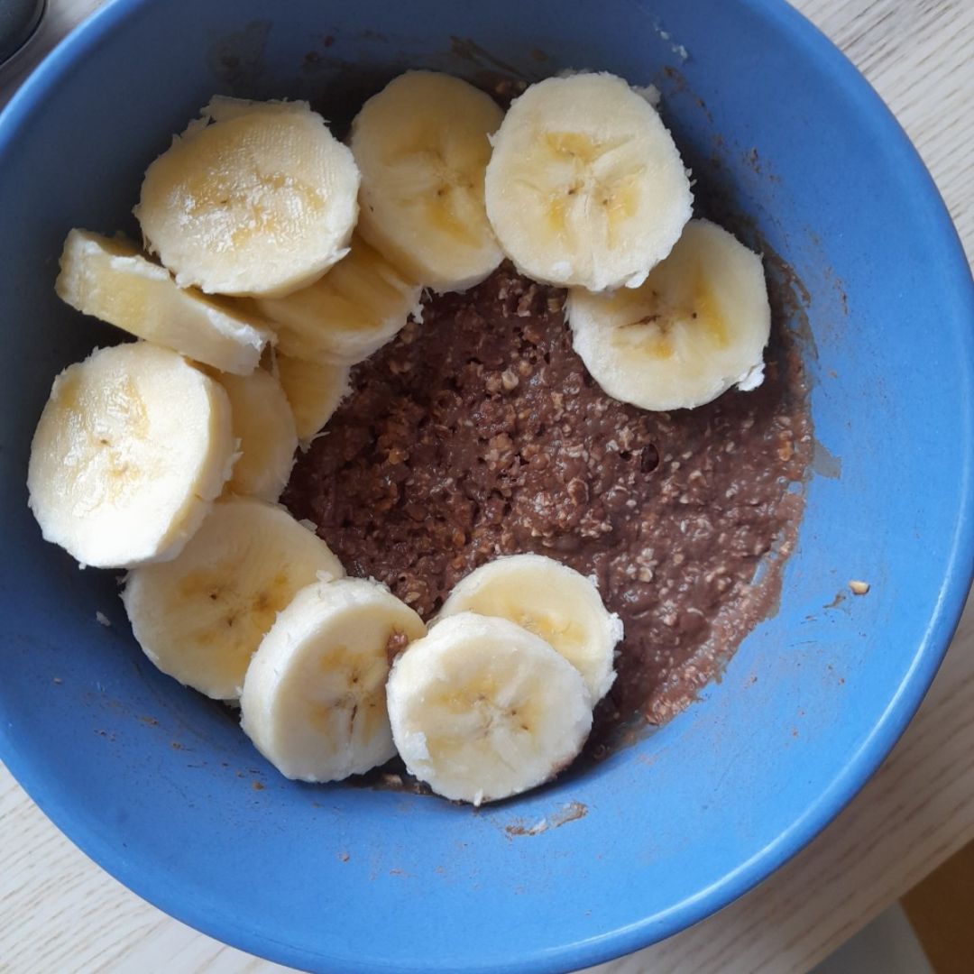 Avena choco y plátano Avena choco y plátano