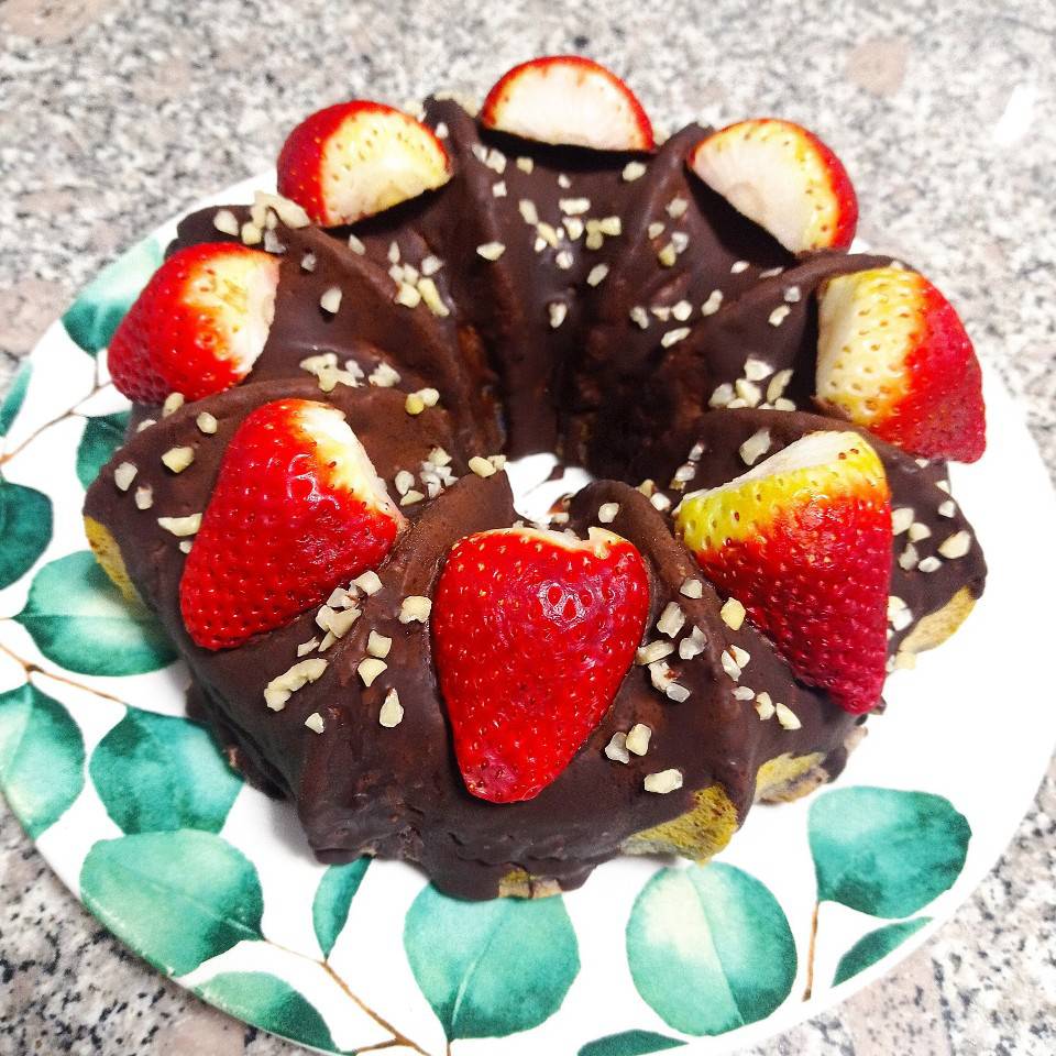 Bizcocho de 🎃, patata 💜 y 🍫 en Airfryer 😍