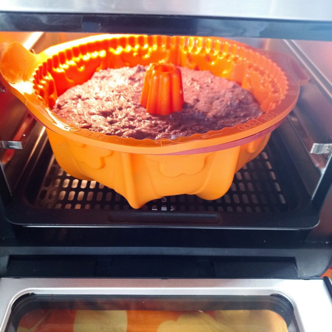 Bizcocho de 🎃, patata 💜 y 🍫 en Airfryer 😍 Paso 7 Bizcocho de 🎃, patata 💜 y 🍫 en Airfryer 😍 Paso 7