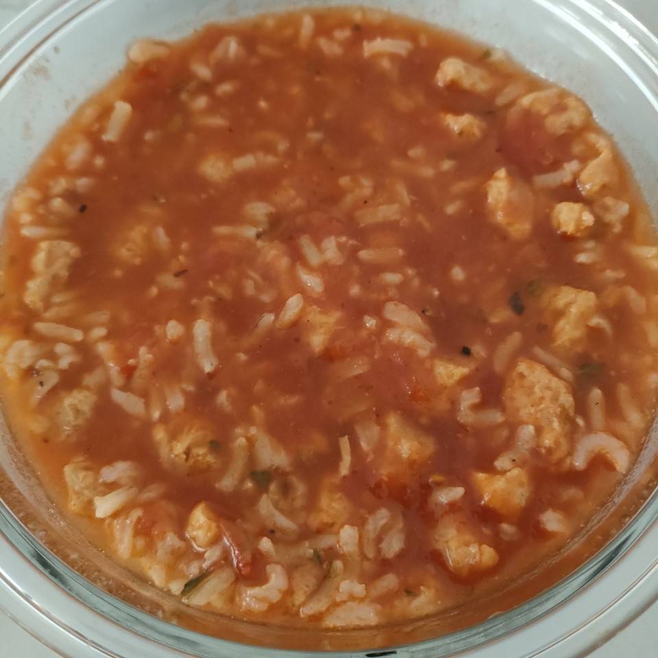 Arroz con boloñesa vegana 