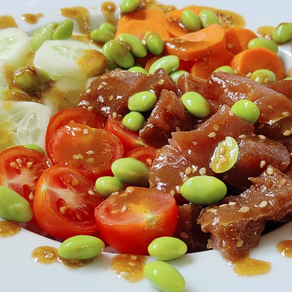 Poke Bowl de Atún marinado y Arroz Basmati 