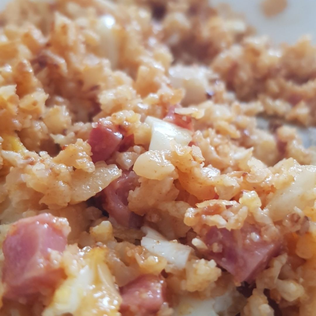 Migas coliflor jamón Migas coliflor jamón