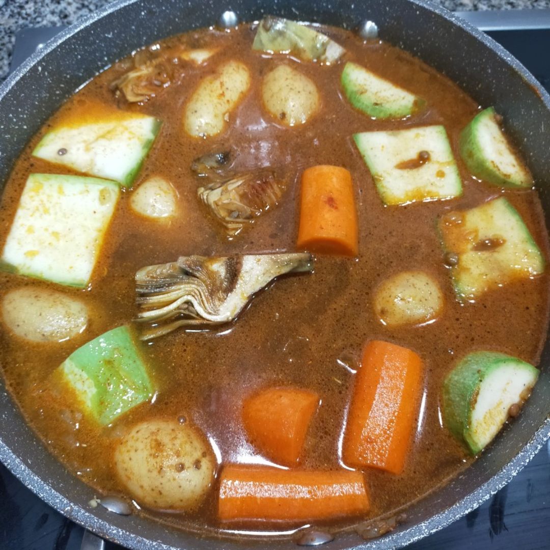 Lentejas con verduras al curry, mijo y kefir especiado Paso 9 Lentejas con verduras al curry, mijo y kefir especiado Paso 9
