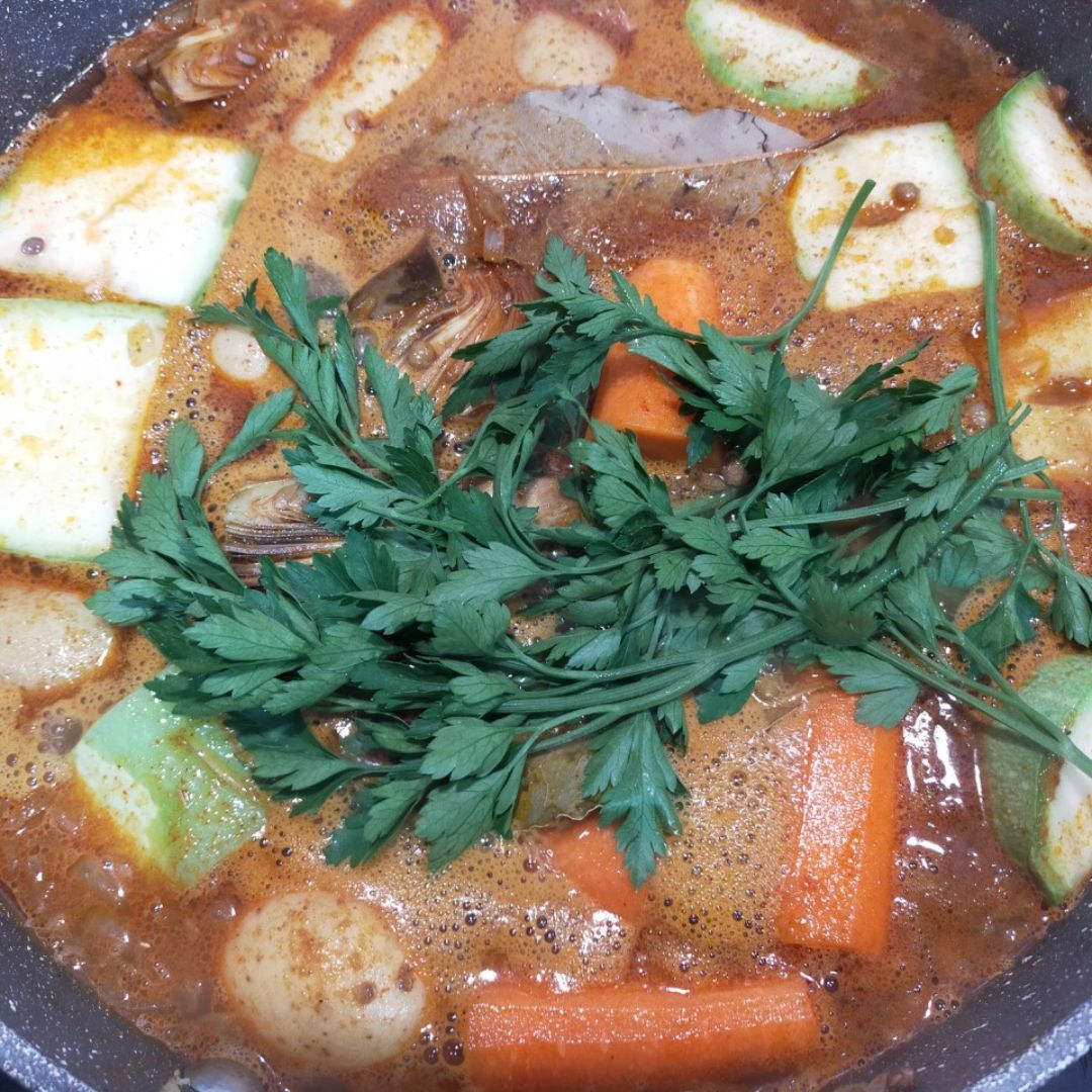 Lentejas con verduras al curry, mijo y kefir especiado Paso 10 Lentejas con verduras al curry, mijo y kefir especiado Paso 10