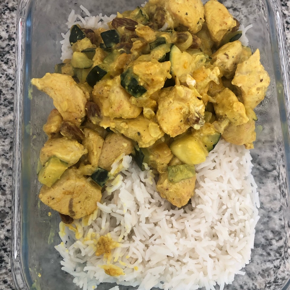 Solomillo de pavo al curry con arroz 🌾 Solomillo de pavo al curry con arroz 🌾