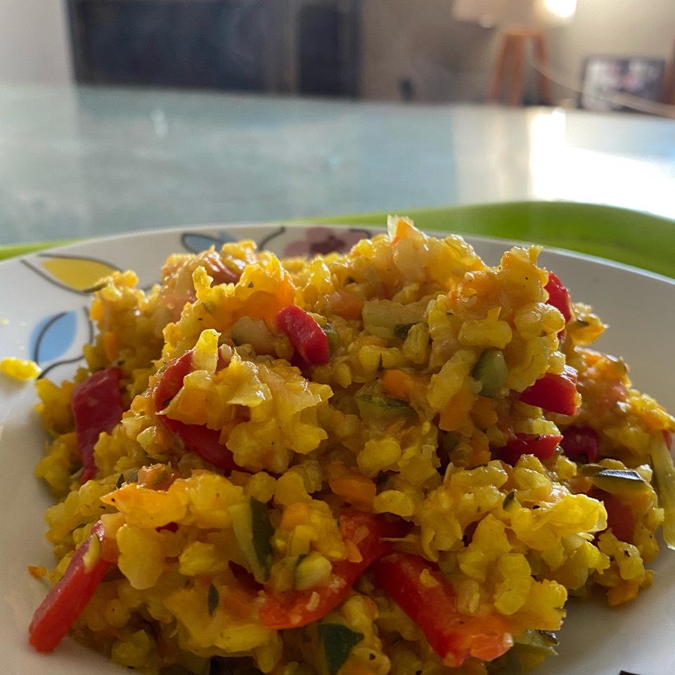Arroz integral con cúrcuma Arroz integral con cúrcuma