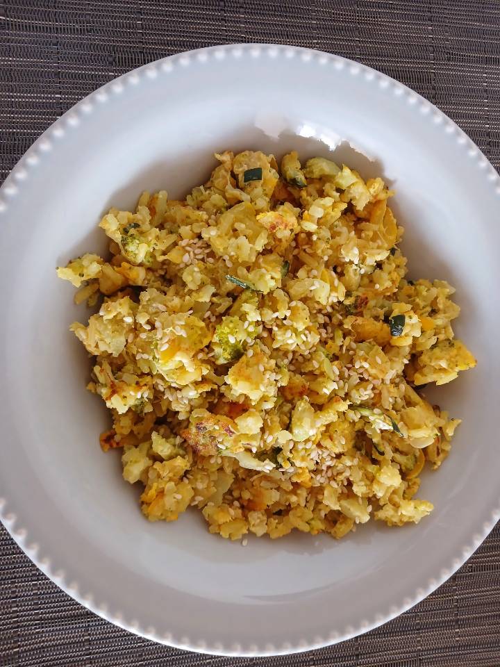 Arroz vegetariano con verduras 