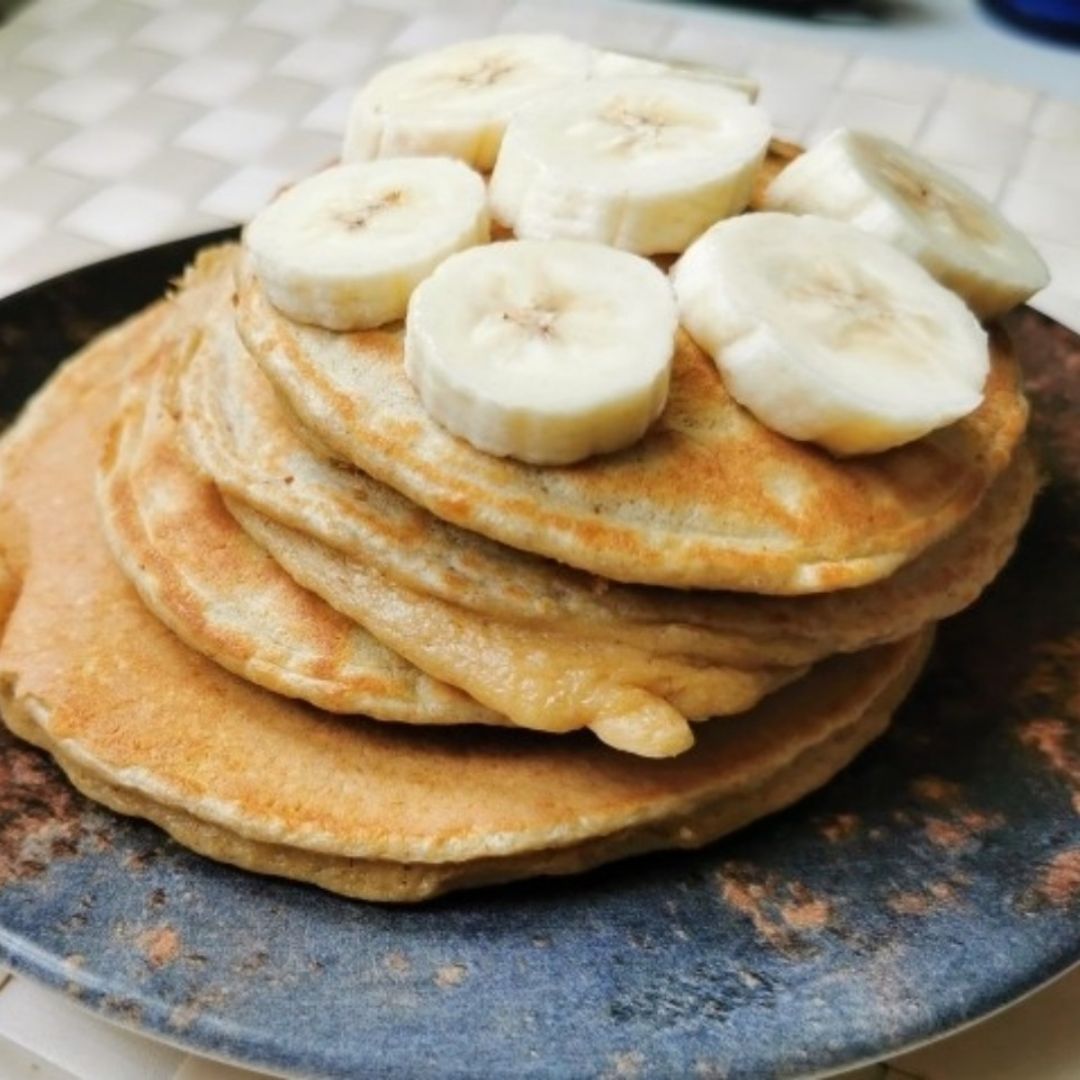 Tortitas de avena y platano Tortitas de avena y platano