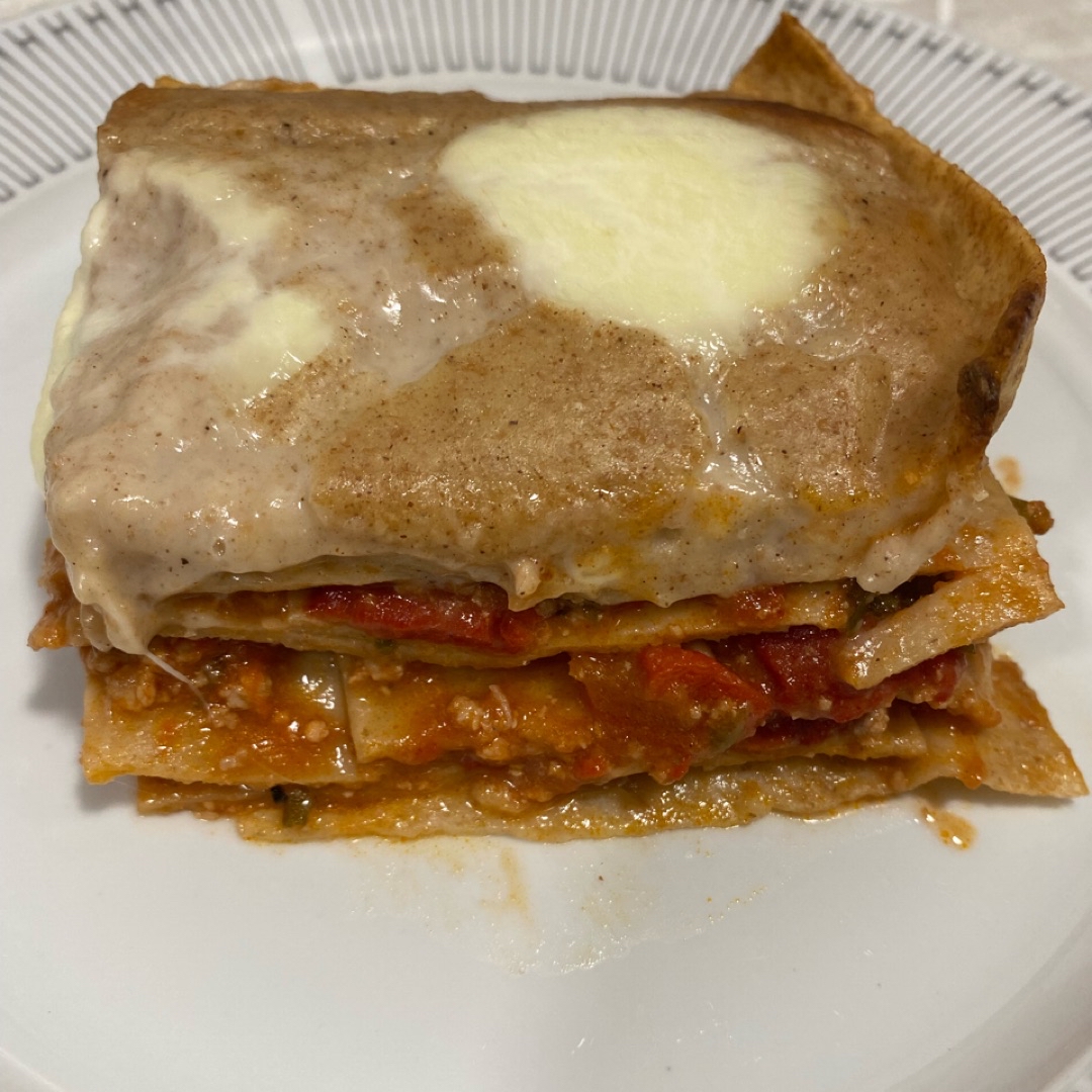 Lasaña de espelta rellena de boloñesa de pavo 🍝 Paso 6 Lasaña de espelta rellena de boloñesa de pavo 🍝 Paso 6