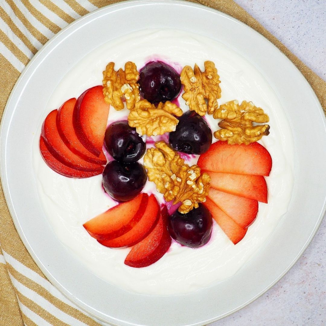 Crema de ricotta con frutas Crema de ricotta con frutas