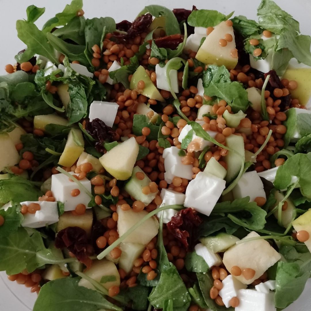 Ensalada de lentejas y tomates secos