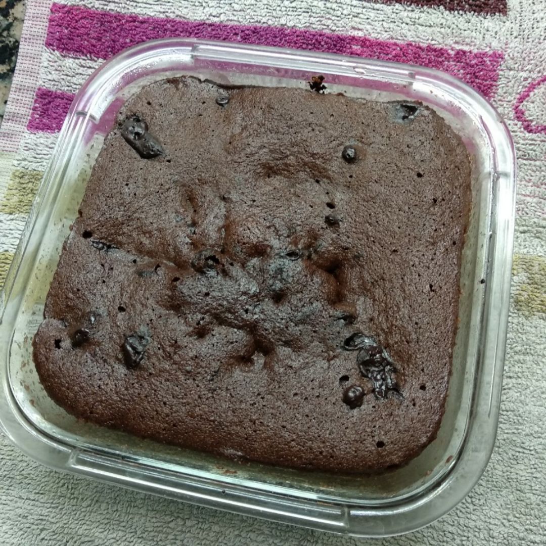 Bizcochito de plátano y cacao al micro Bizcochito de plátano y cacao al micro