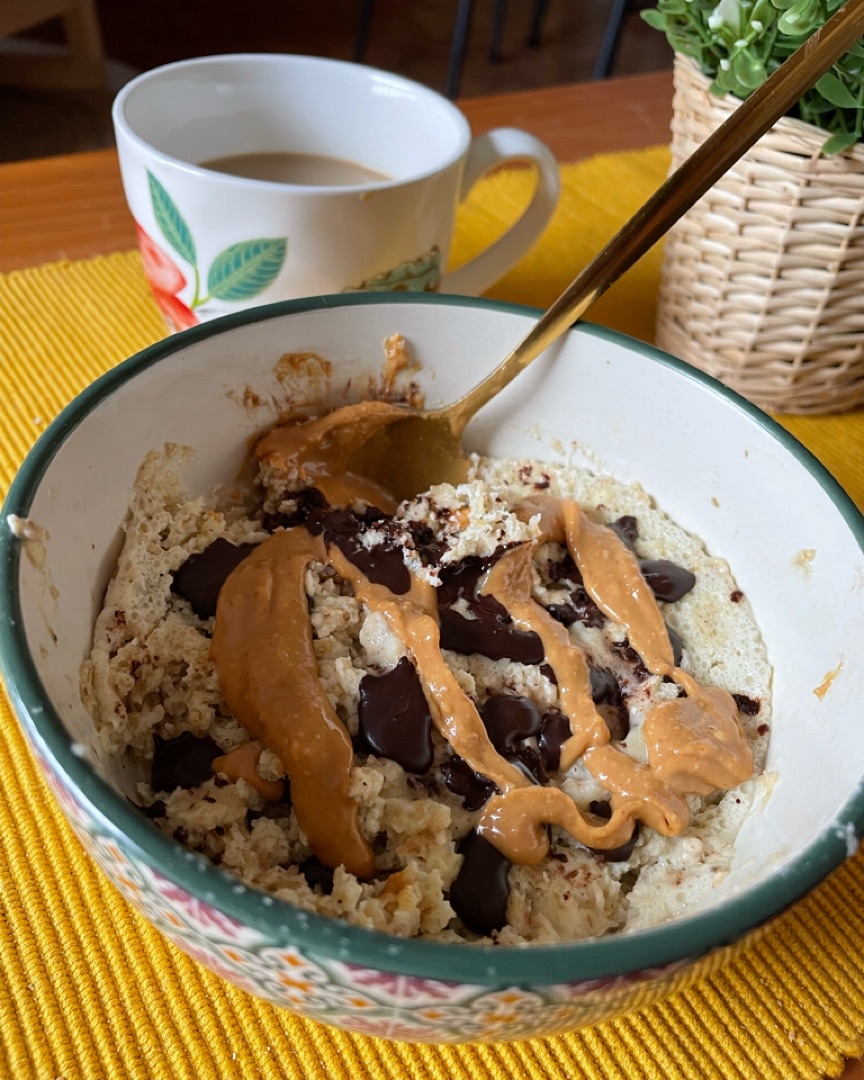 Bol de avena esponjosa (con proteínas)