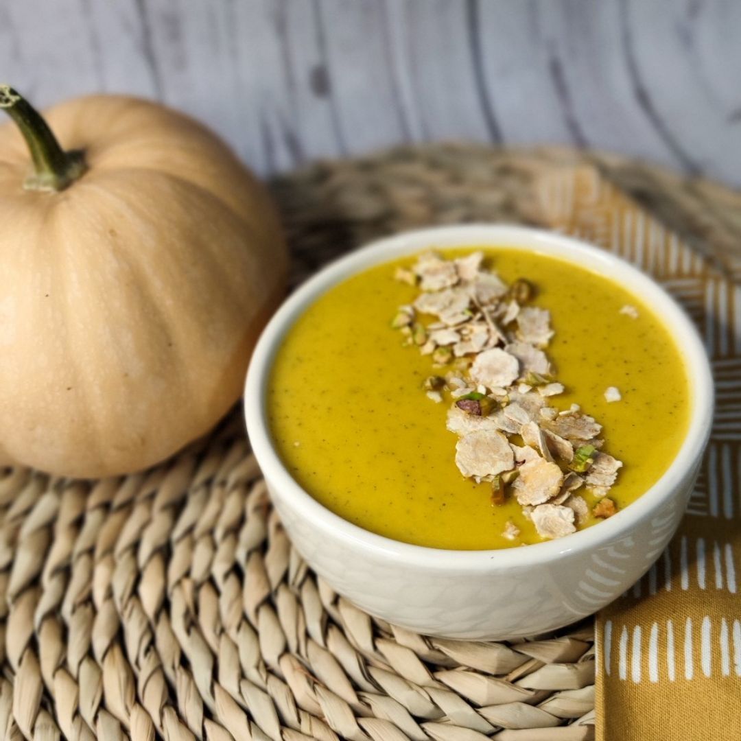 Crema de calabaza y manzana