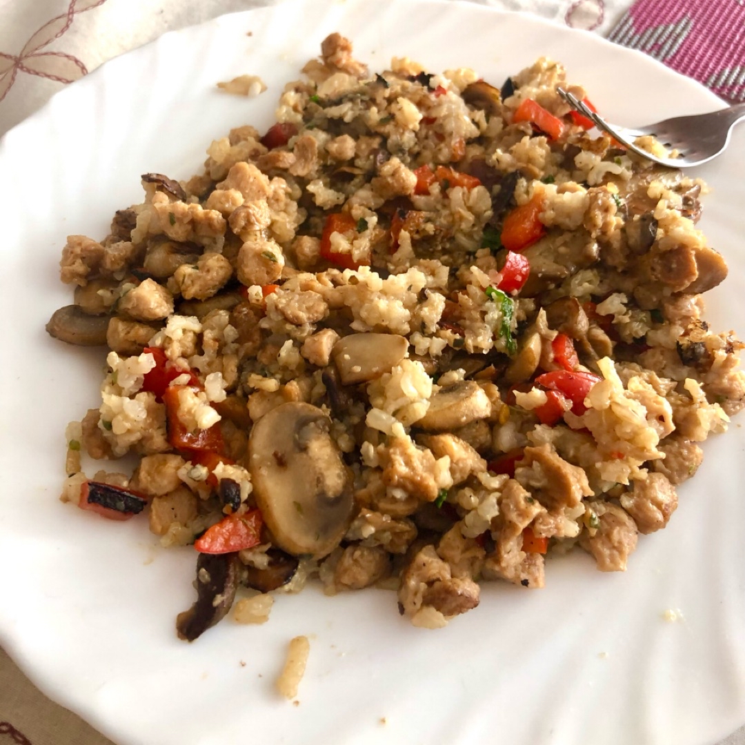 Ensalada de arroz integral con verdura Ensalada de arroz integral con verdura