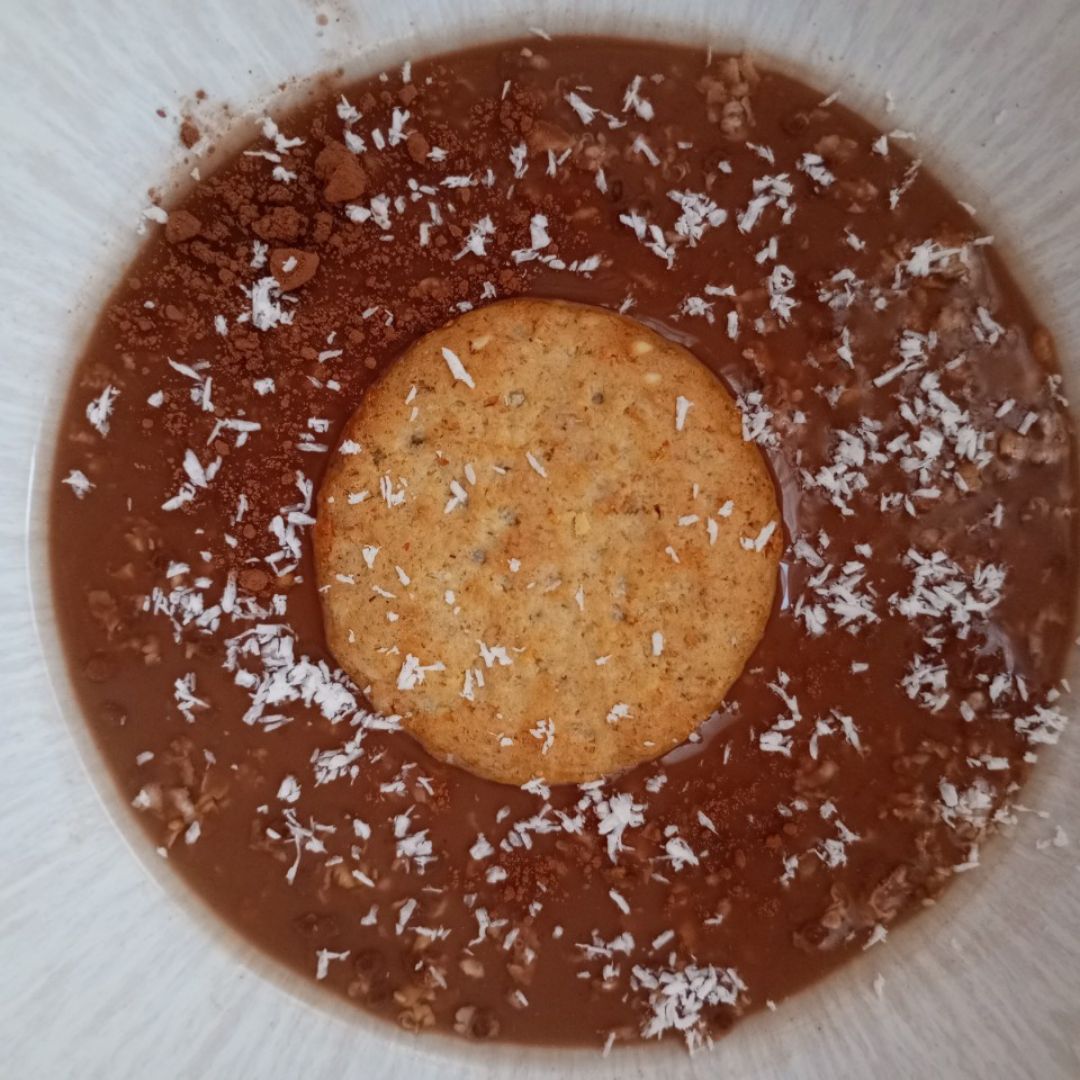 Overnight de chocolate 🍫, coco 🥥 y galletas 🍪 Paso 2 Overnight de chocolate 🍫, coco 🥥 y galletas 🍪 Paso 2