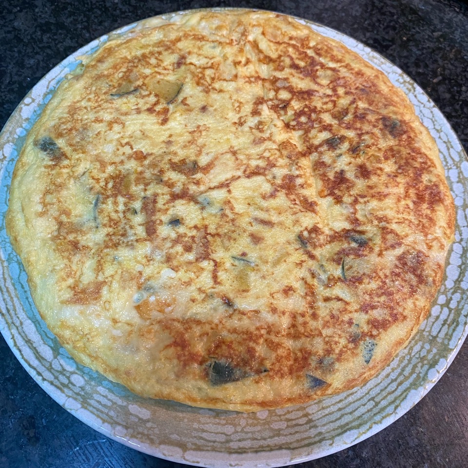 Tortilla de calabacín con queso Tortilla de calabacín con queso