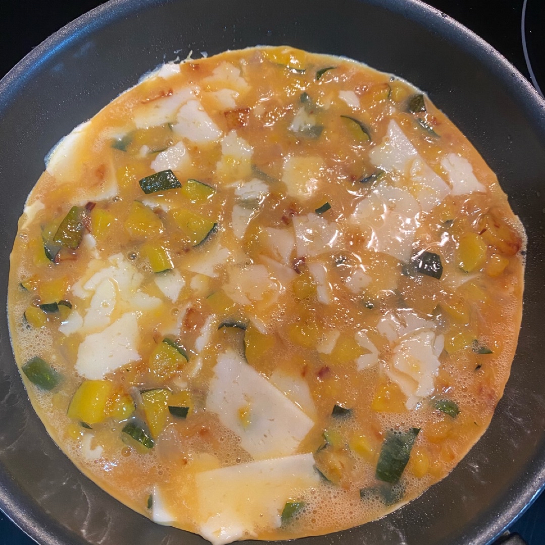 Tortilla de calabacín con queso Paso 3 Tortilla de calabacín con queso Paso 3