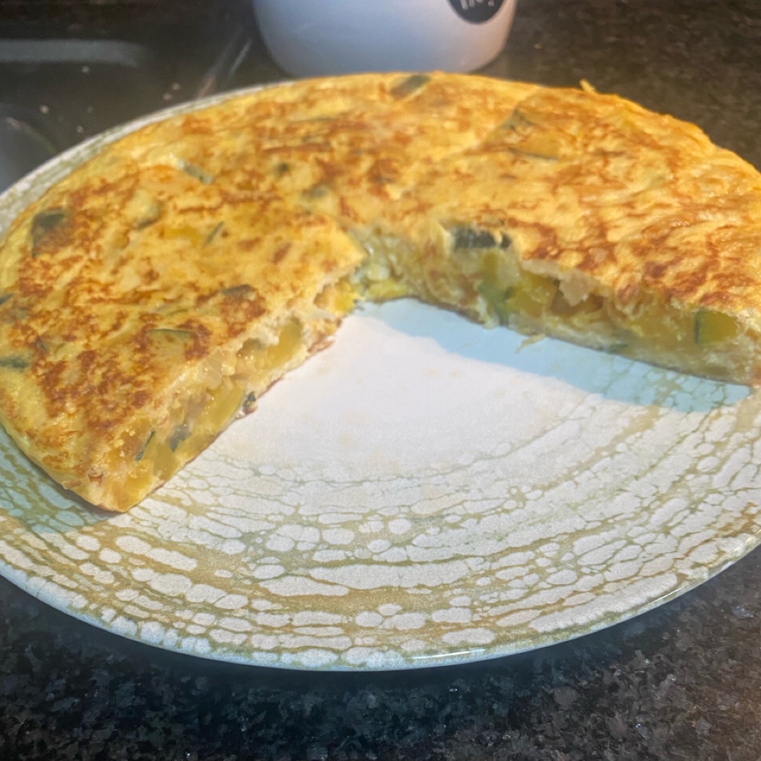 Tortilla de calabacín con queso Paso 3 Tortilla de calabacín con queso Paso 3