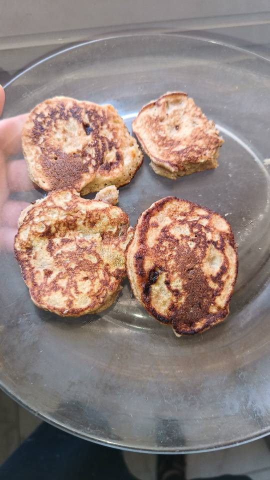 Panquecakes chicos de harina integral y banana