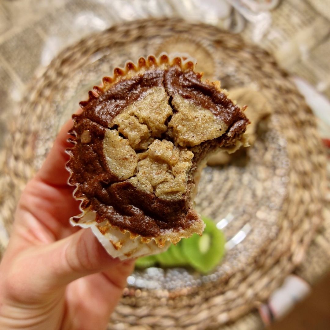 Magdalenas marmoladas de manzana roja asada y chocolate Paso 4