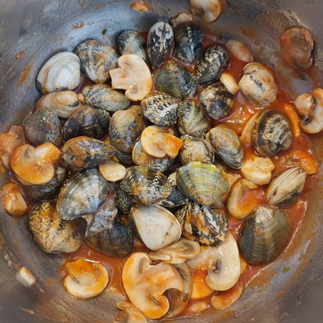 Alubias con almejas y champiñones Paso 2 Alubias con almejas y champiñones Paso 2