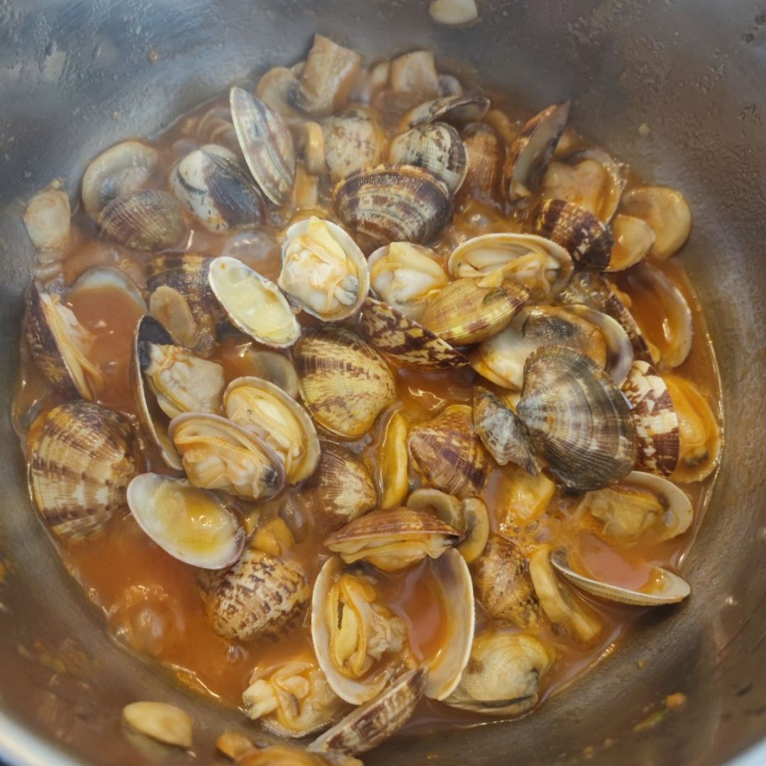 Alubias con almejas y champiñones Paso 3 Alubias con almejas y champiñones Paso 3